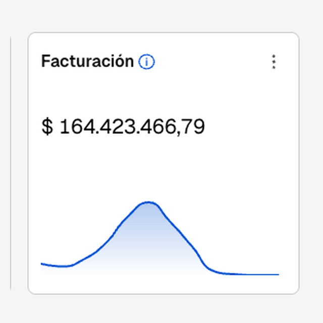 Panel de facturación antes — caso Indumentaria